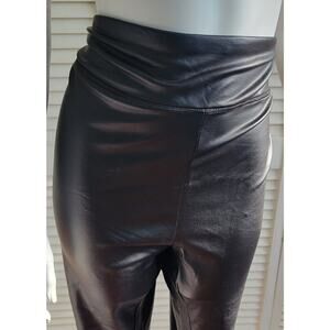 Just Be Womans Sz. 3X Soft Faux Leather Pants Black High Rise